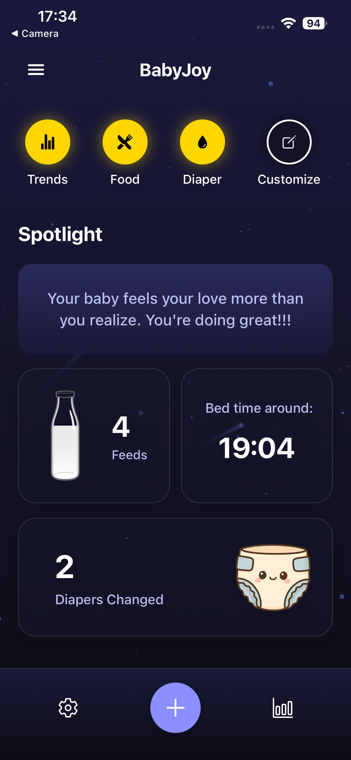BabyJoy app screenshot