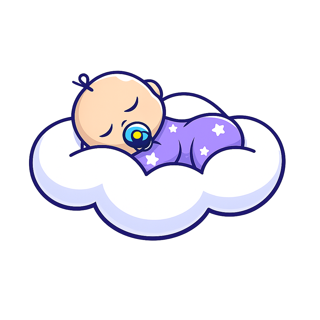 Baby sleeping on cloud